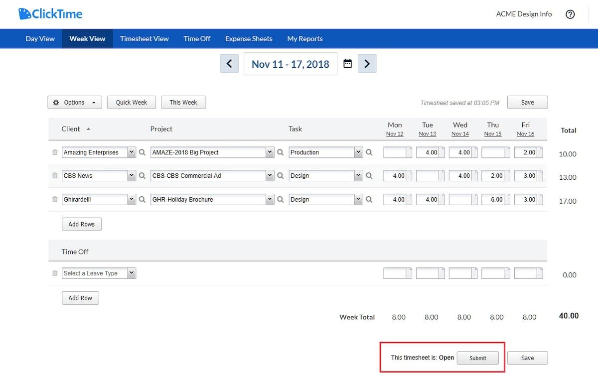 Recursos de gerenciamento de despesas e orçamento no ClickTime