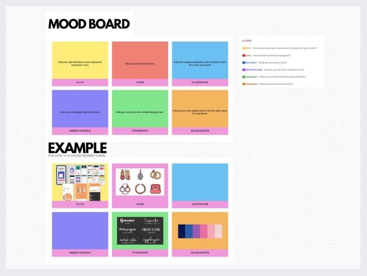 Create and convey the feel of your project with ClickUp’s Mood Board Template