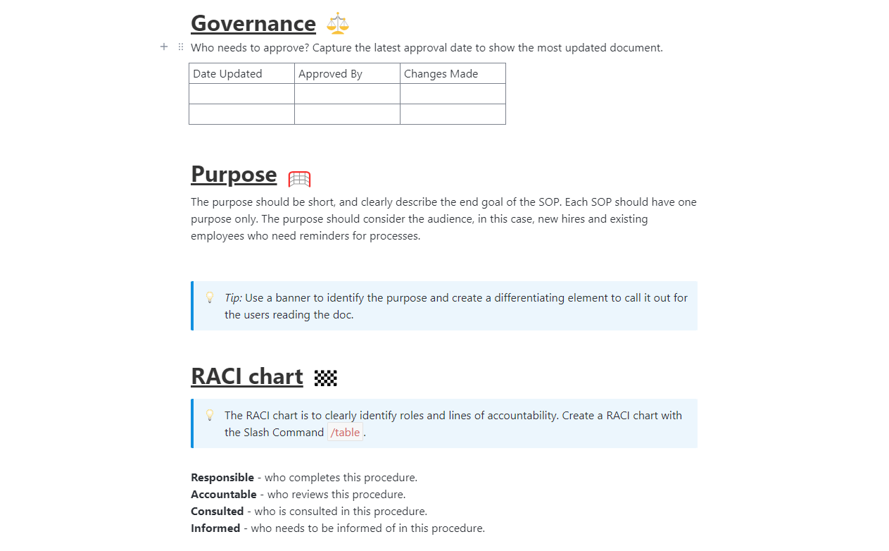 Microsoft Word Process Documentation Template