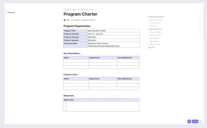 10 Free Program Management Templates With Plans & Processes