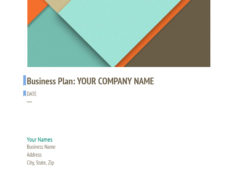 Google Docs Business Plan Template