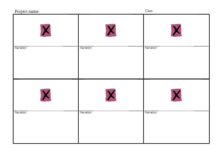 Modelo de storyboard do Microsoft Word por GetForms