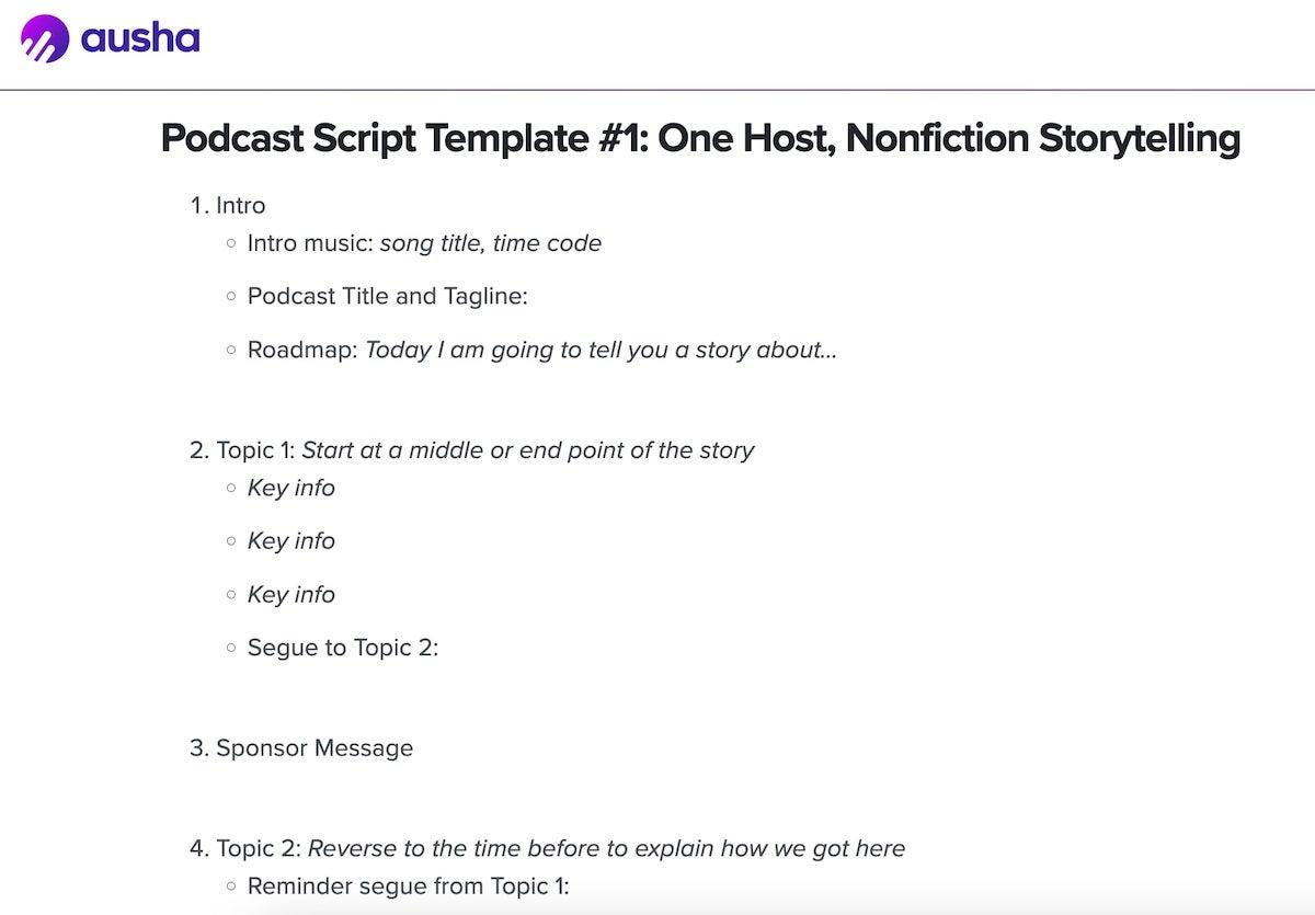 Plantillas de podcast: Nonfiction Storytelling Plantilla por Ausha