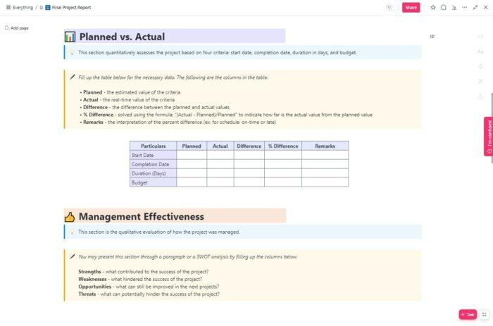 How to Write a Project Report (With Steps & Templates) | ClickUp