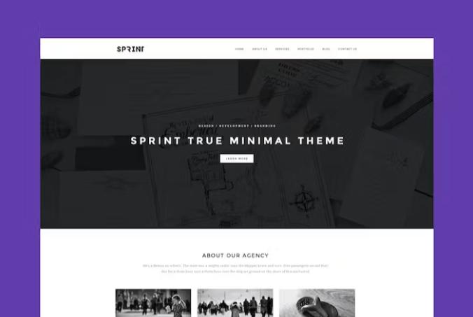 Website template for graphic designers 