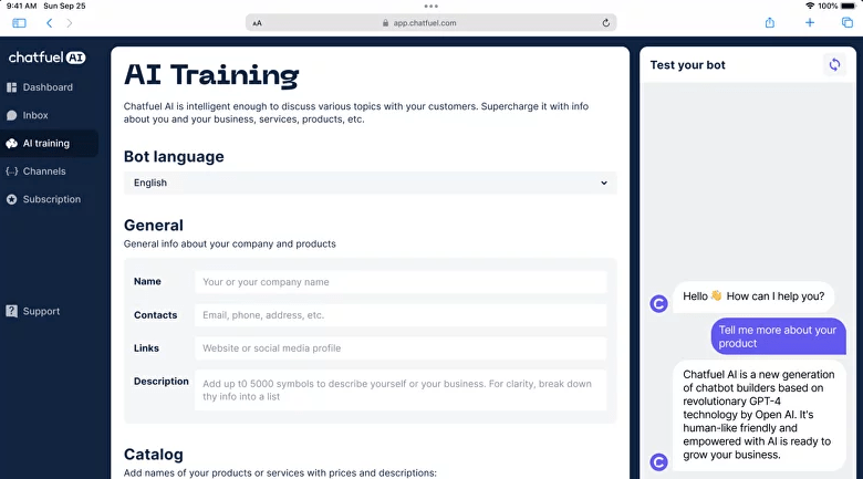 AI tools for ecommerce: ChatFuel.ai Chatbot tool