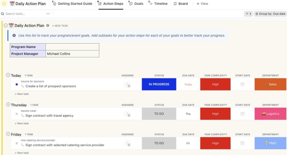 ClickUp A3 Action Plan Template