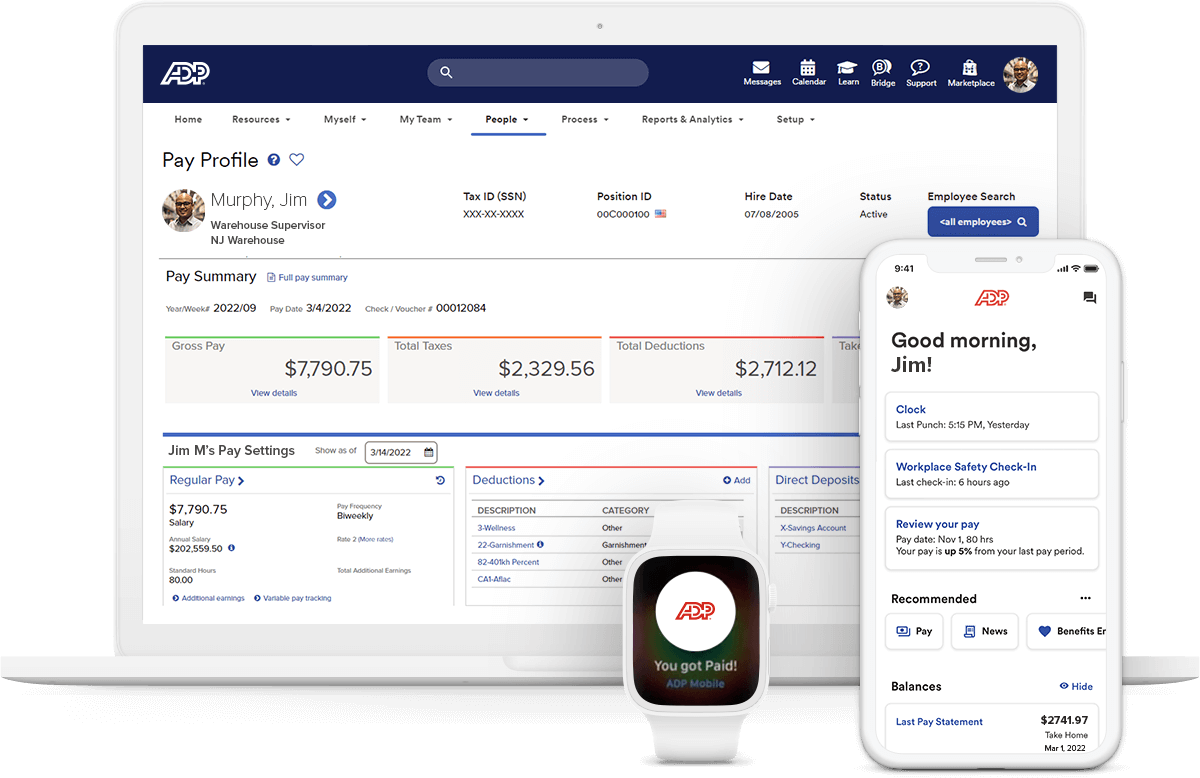 ADP Workforce Now Dashboard