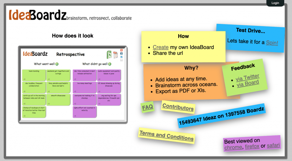 IdeaBoardz Dashboard