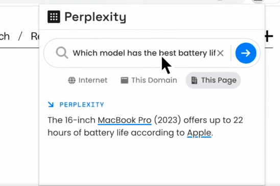 Perplexity AI Chrome拡張機能