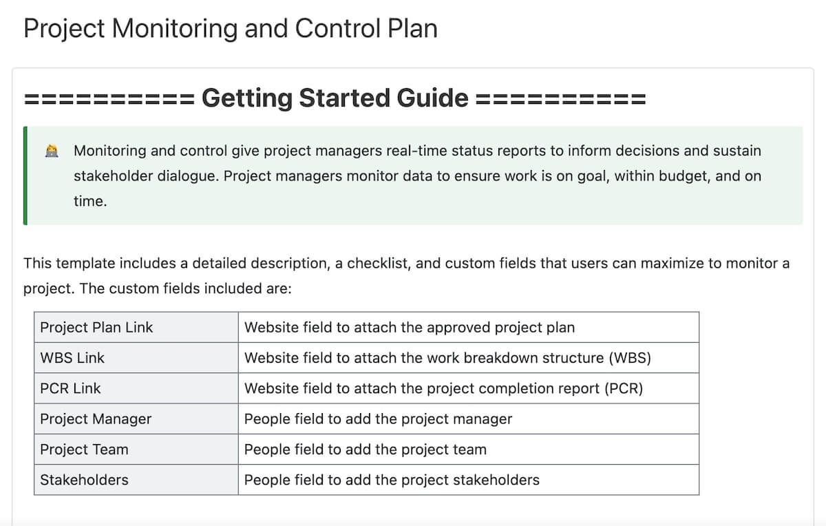 Plan de seguimiento y control del proyecto