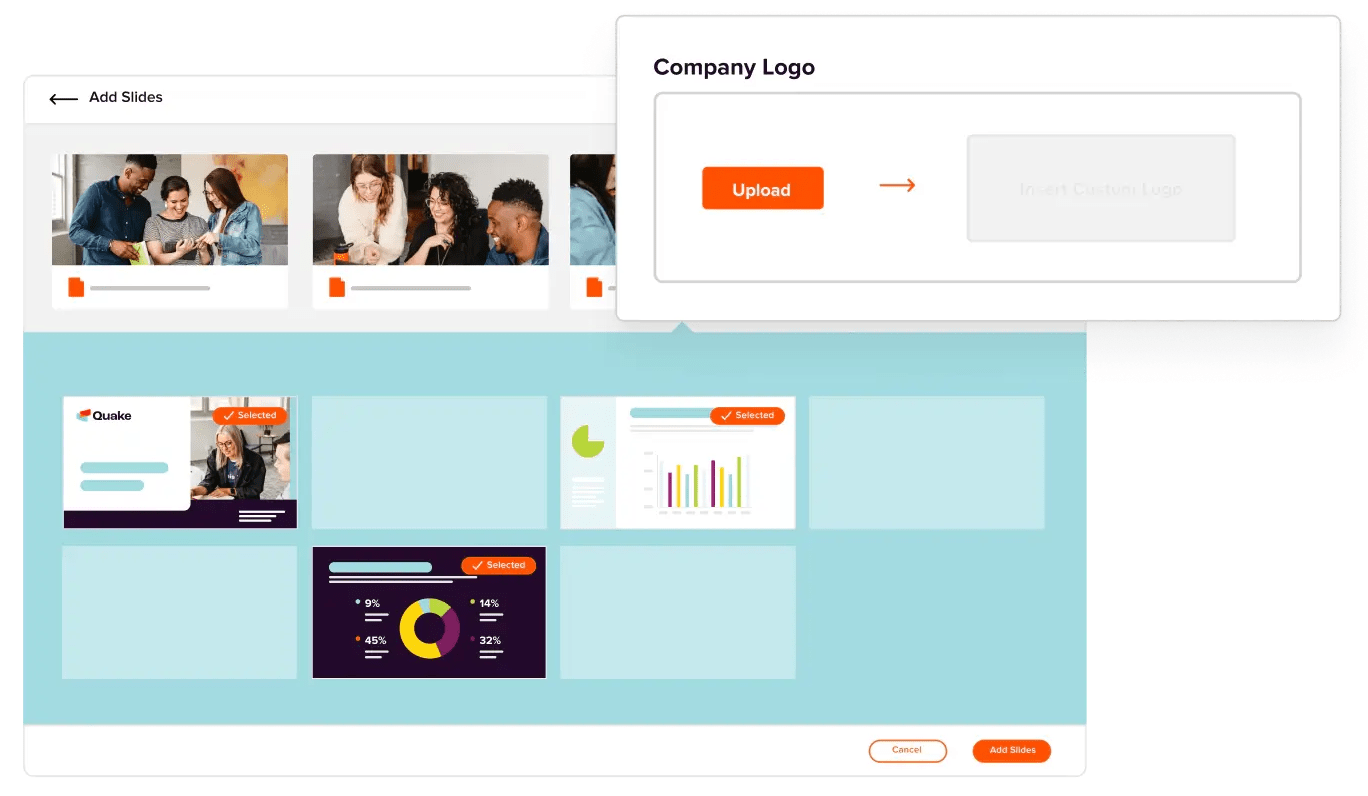 Exemplo de produto Seismic (anteriormente Percolate)