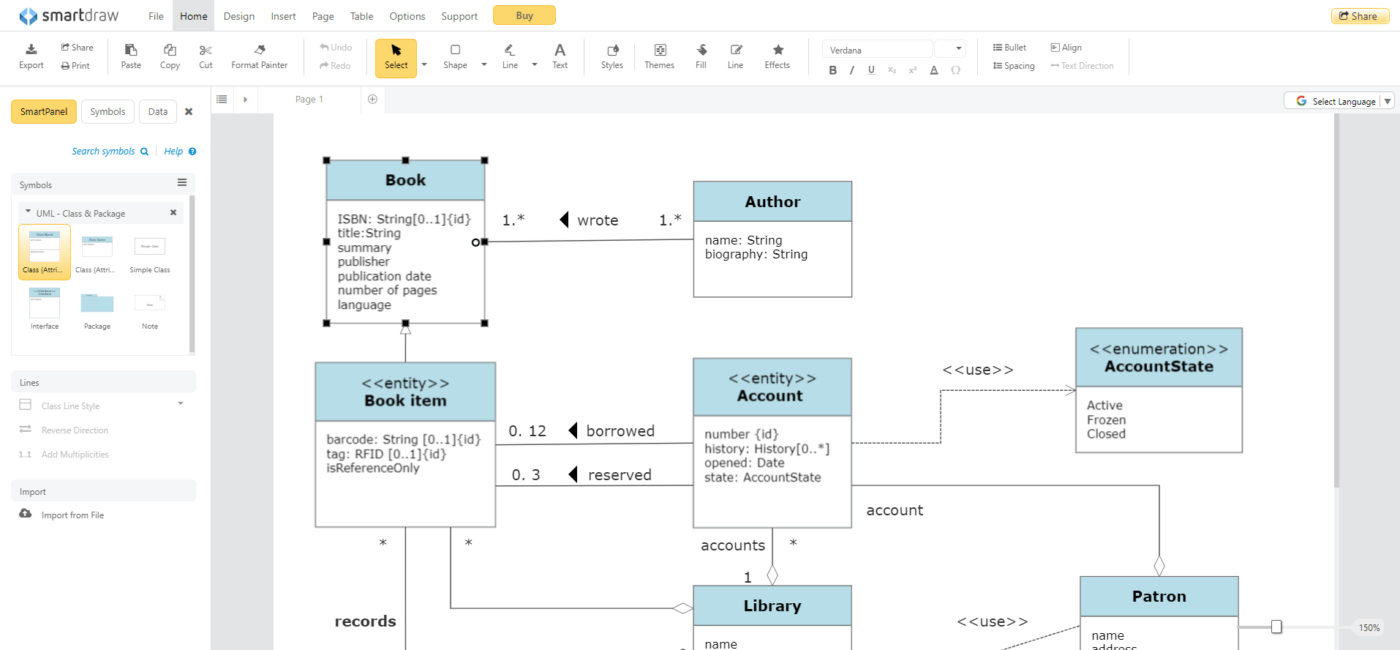 P&ID software: example of a diagram created in SmartDraw