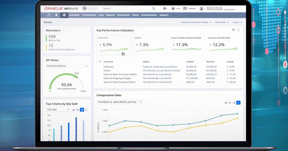 Dashboard di Netsuite