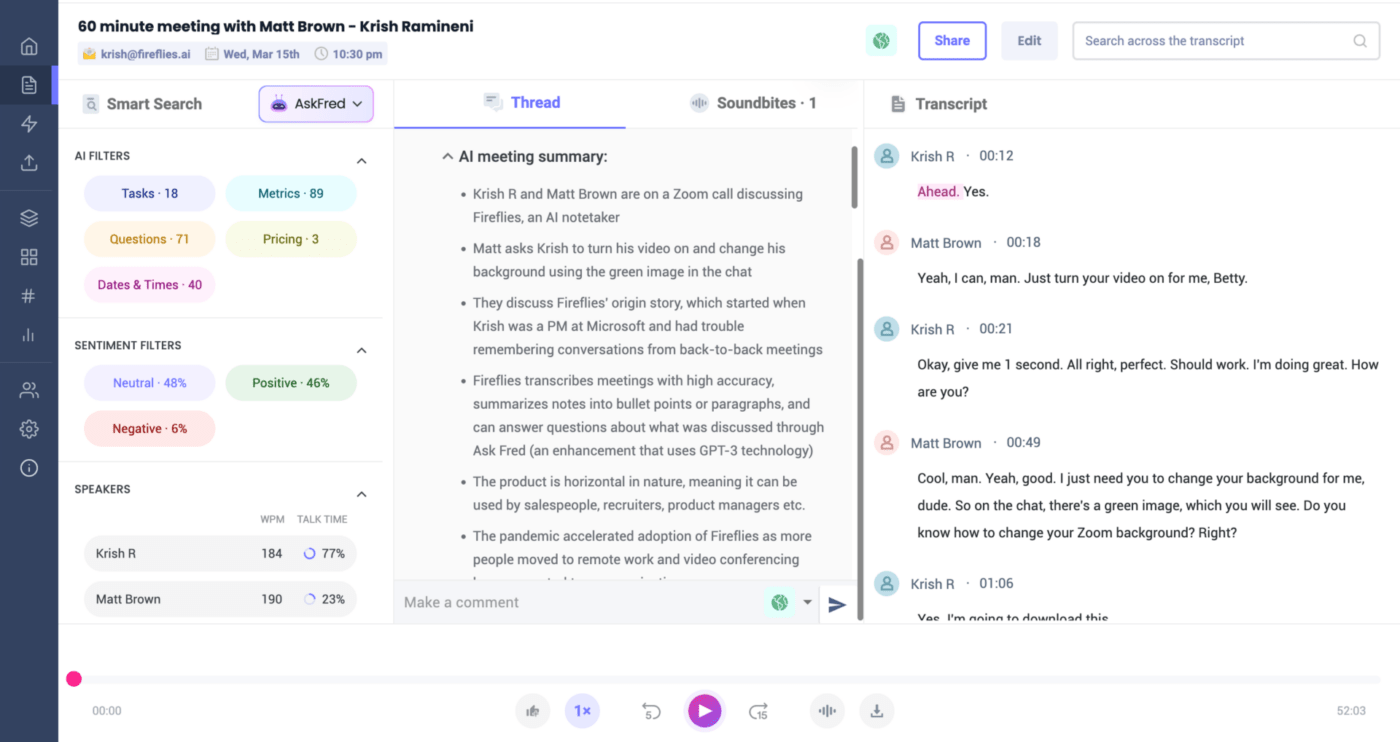 lucciole.ai riunione strumenti ai esempio