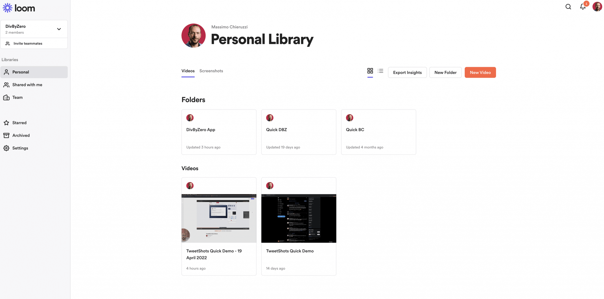 Loom Dashboard