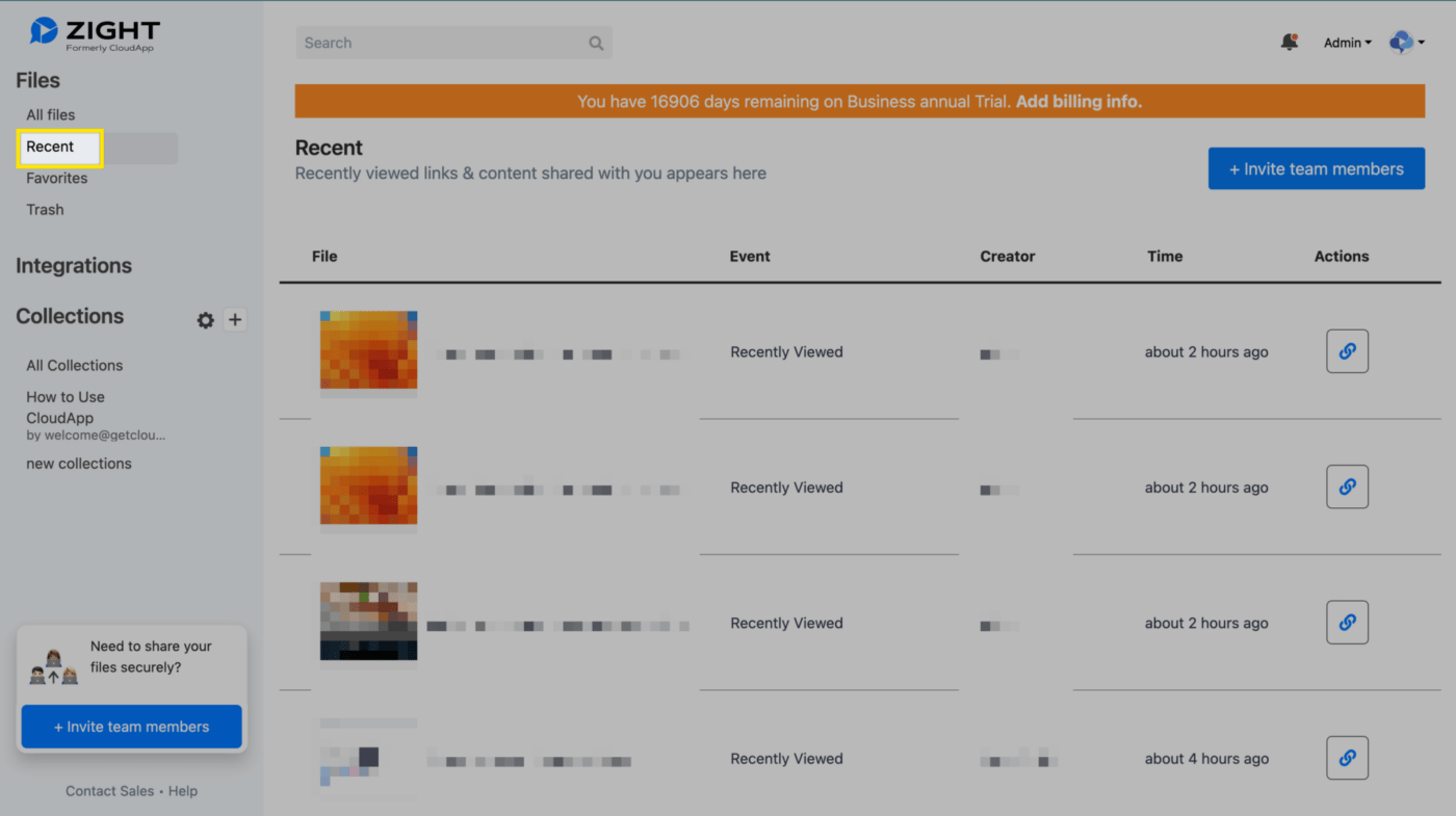 Panel de control de Zight