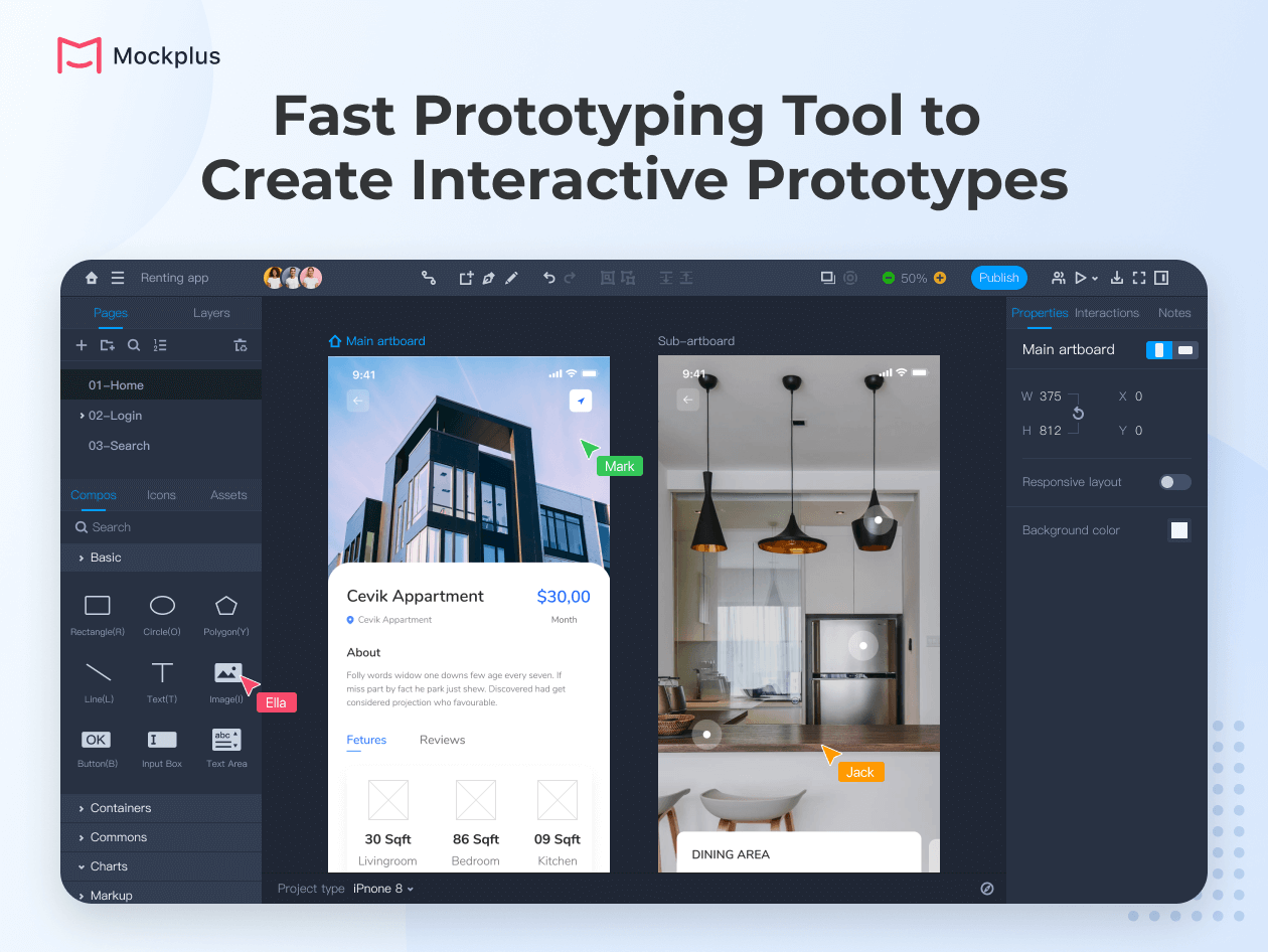 Mockplus Dashboard