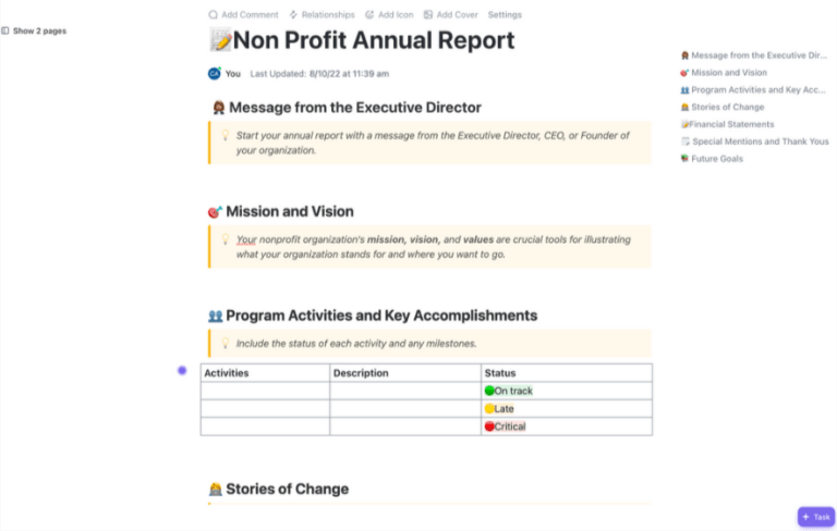 10 Free Nonprofit Templates for Managing Events ClickUp