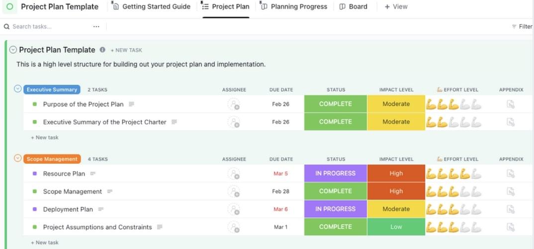 Use ClickUp’s Payroll Project Plan Template to create a standardized process for large payment systems