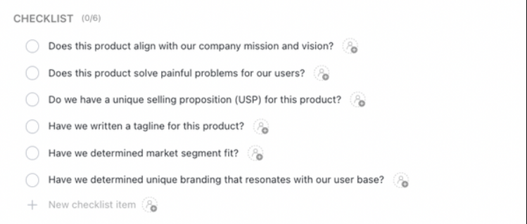 ClickUp Product Positioning Task Template
