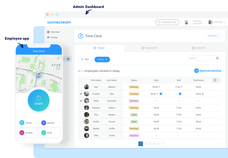 Connecteam Dashboard