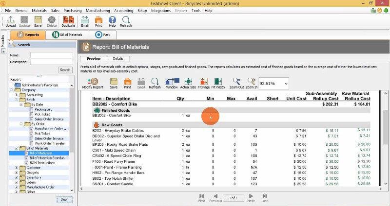 Fishbowl dashboard