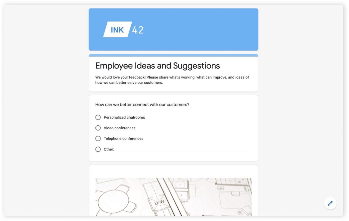 Google Forms vs Microsoft Forms: Google Forms example