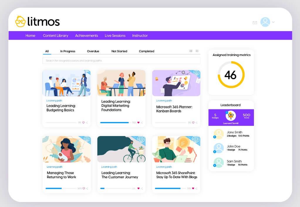 Software de gestión de empleados: Litmos