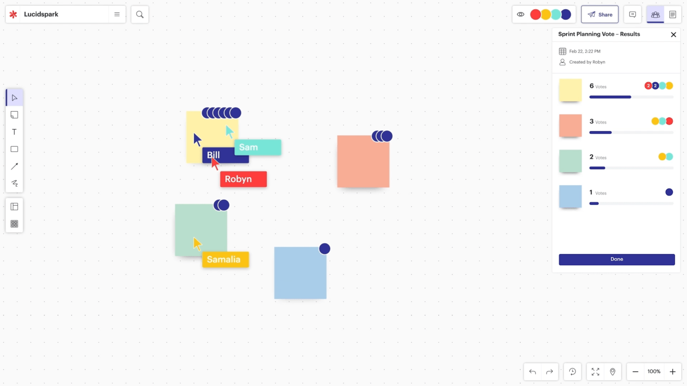 Painel de controle do Lucidspark