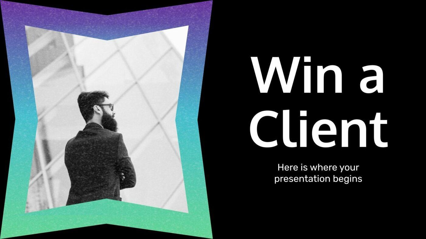 Modello di presentazione del cliente in PowerPoint da Slidesgo