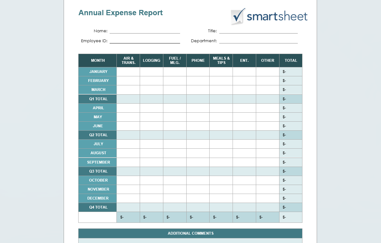 Expense Report Template in Google Sheets