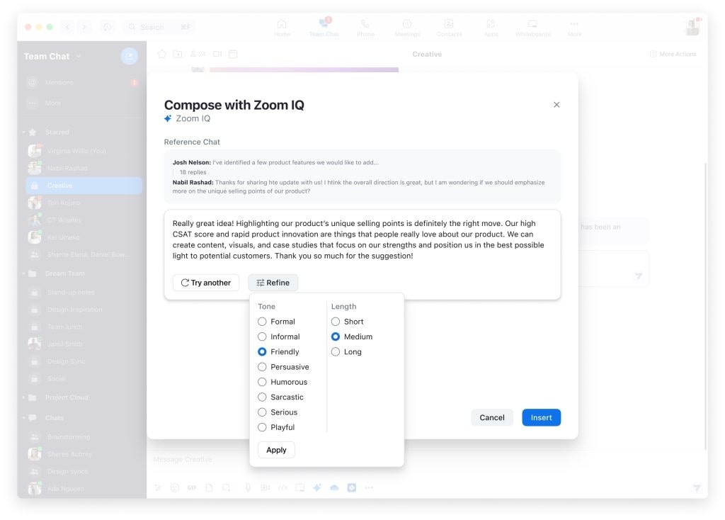 Alternativas ao gongo: Zoom IQ