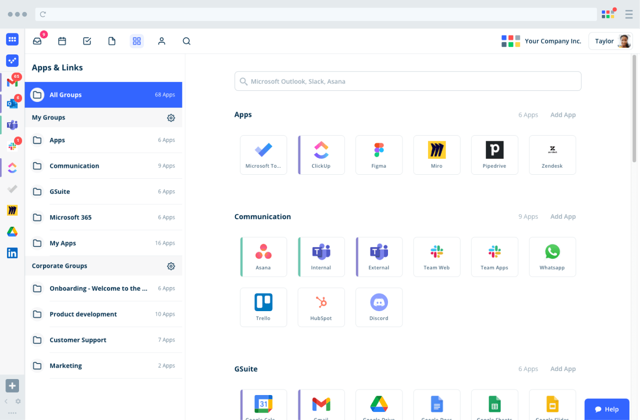 Painel de controle do Basaas