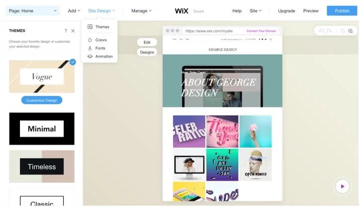 Wix ADI-dashboard