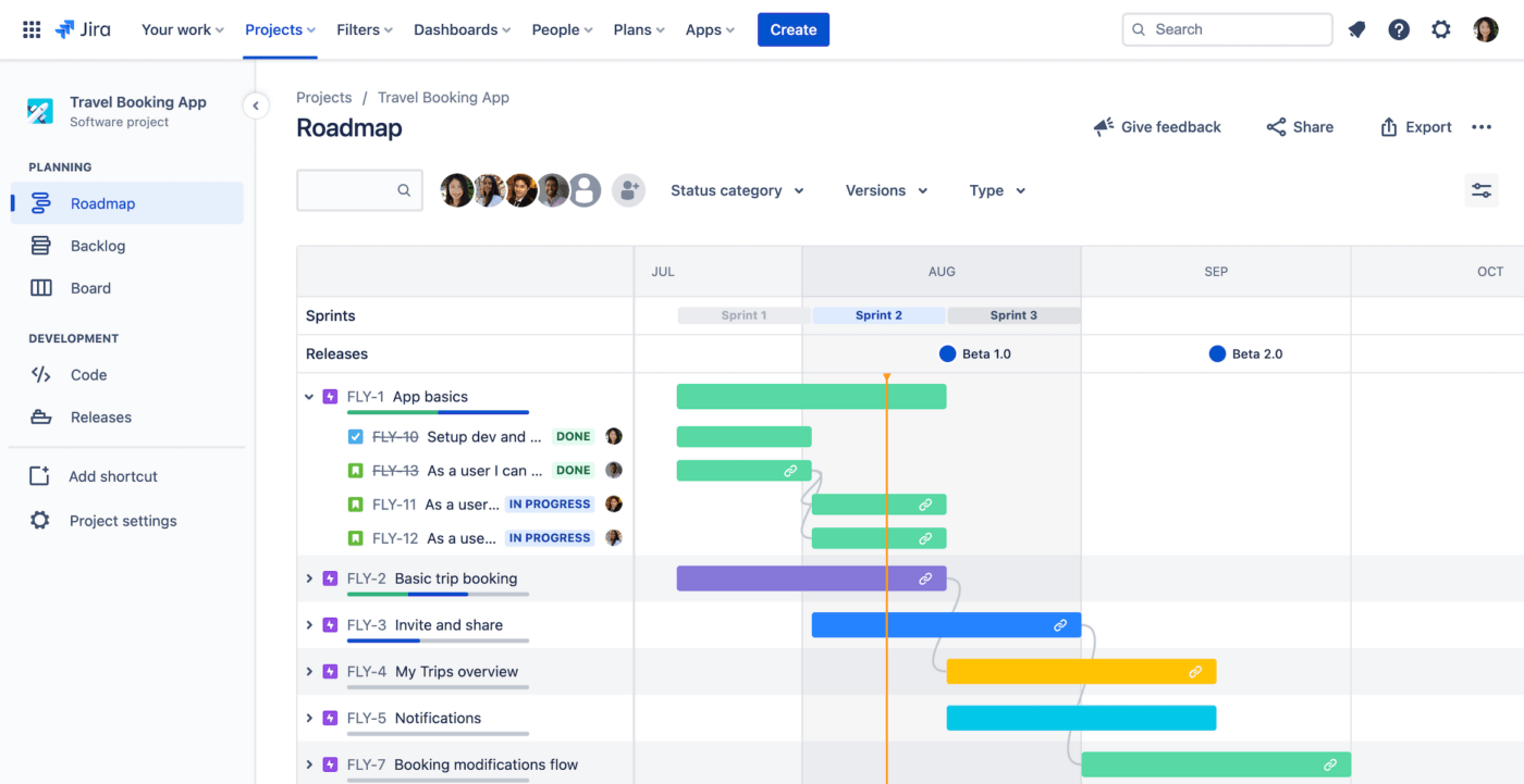 Waterfall project management tools: managing projects using Jira's Gantt chart