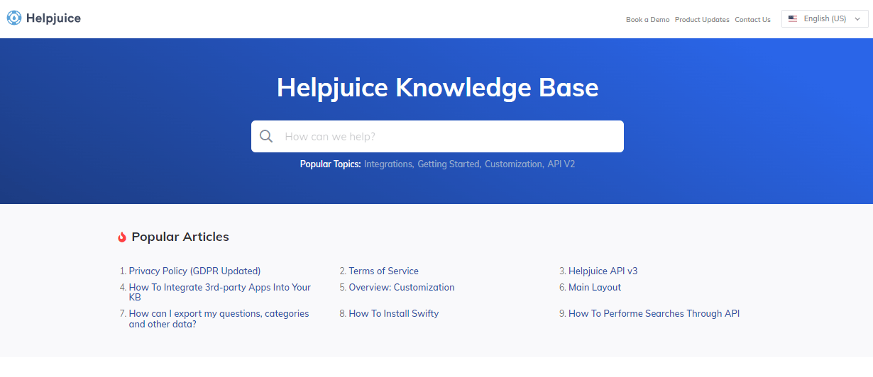 Helpjuice Dashboard