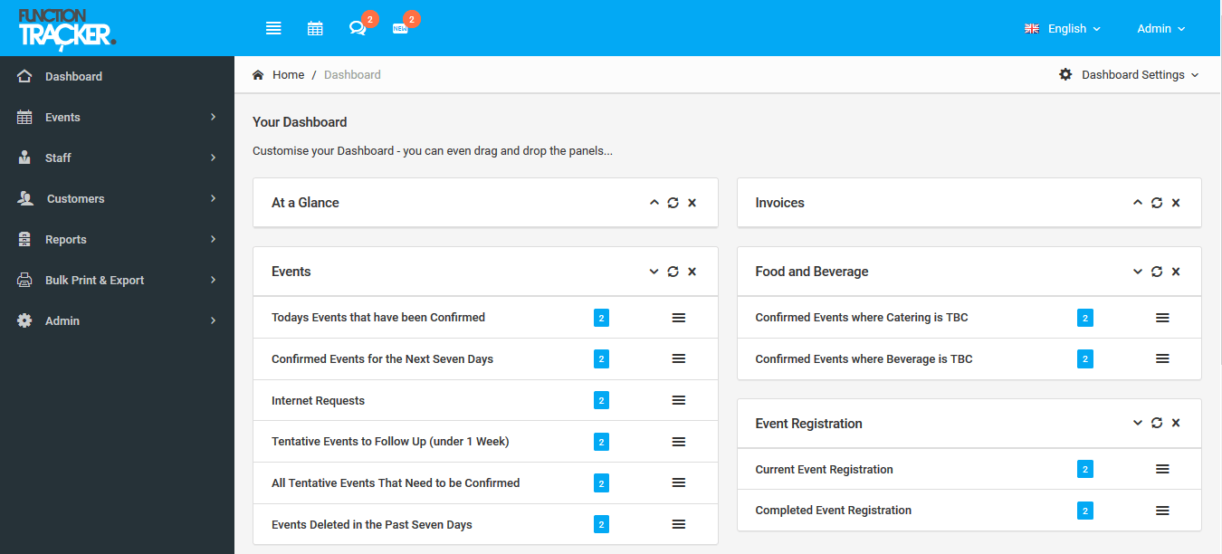 Function Tracker Dashboard