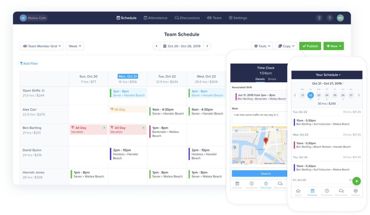 ZoomShift dashboard