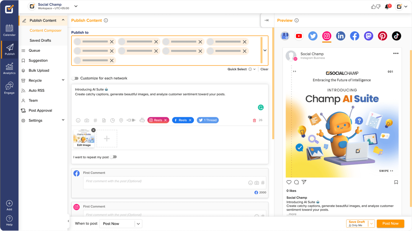 Social Champ Dashboard