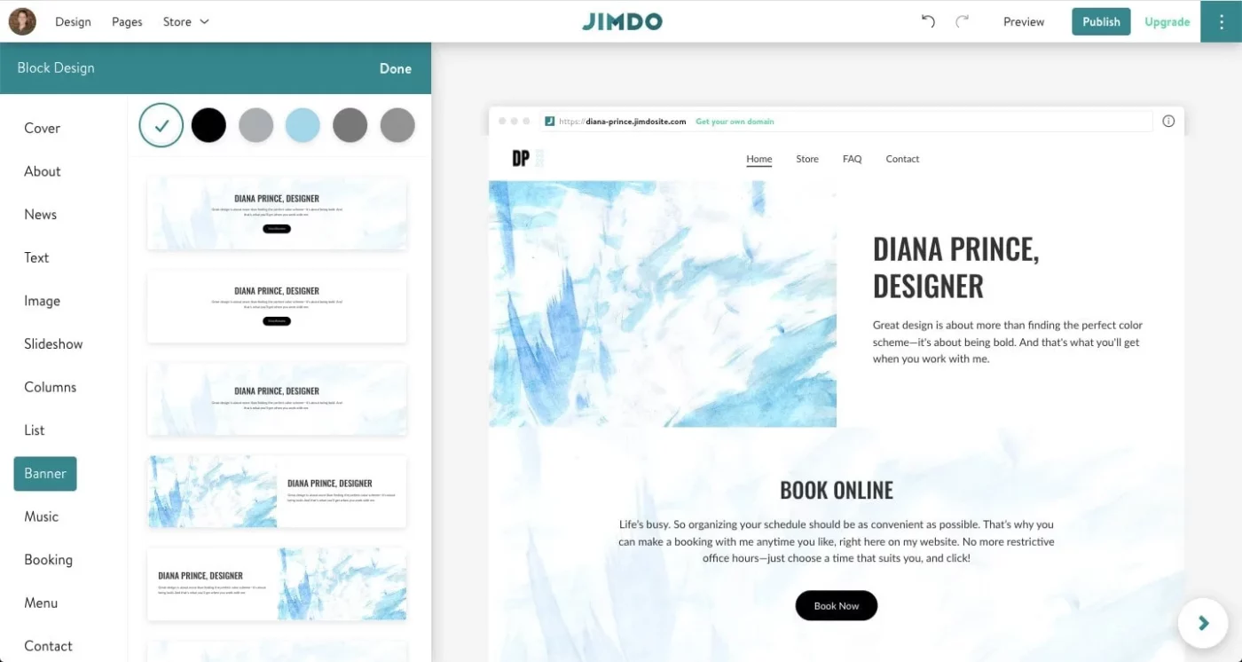 Jimdo Dashboard