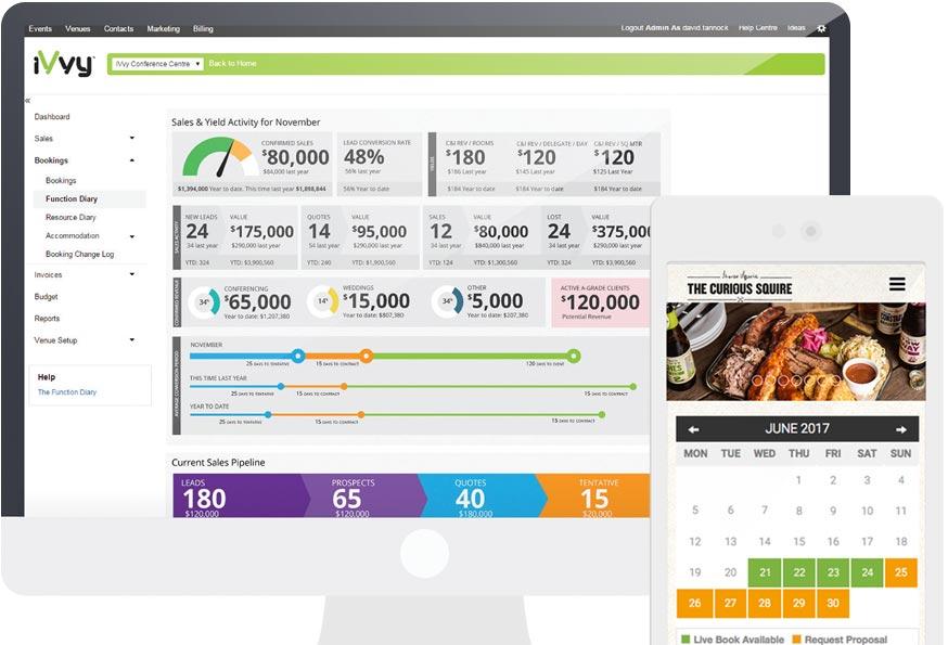 iVvy Venue Management Dashboard