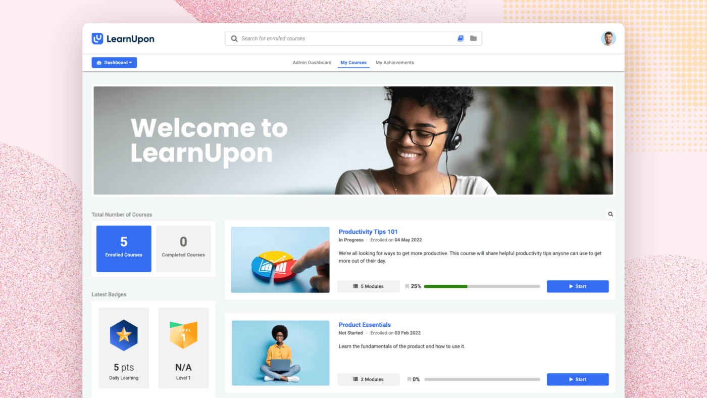 LearnUpon Dashboard