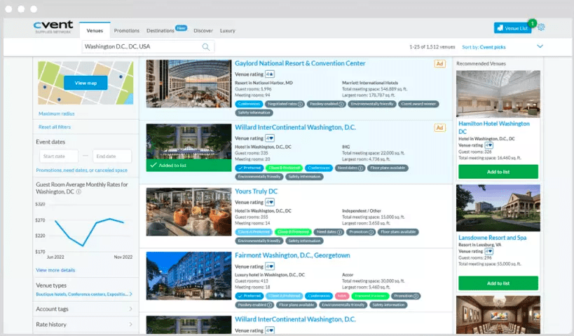 Cvent Event Management CRM example