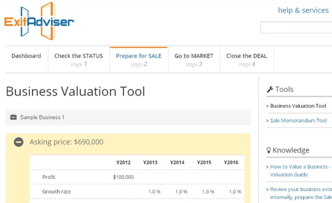 ExitAdvisor-Bewertungswerkzeug