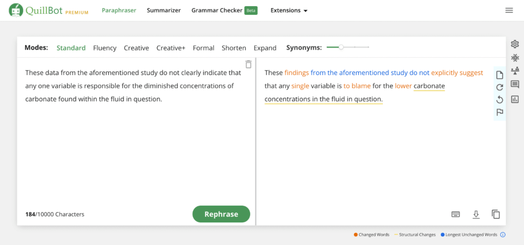 Quillbot Dashboard