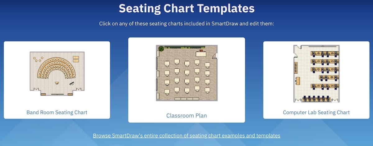 SmartDraw Seating Chart Templates