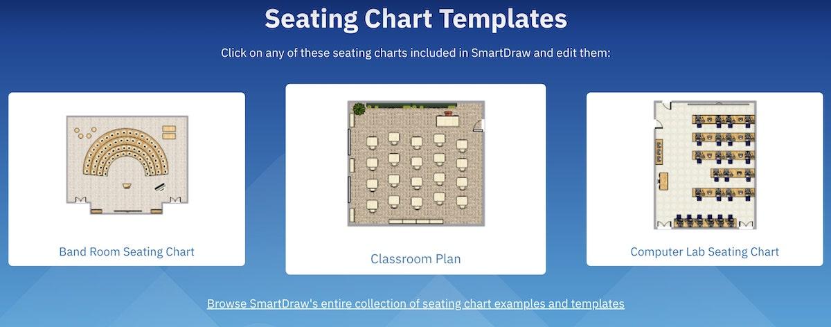 Plantillas de gráficos de asientos SmartDraw