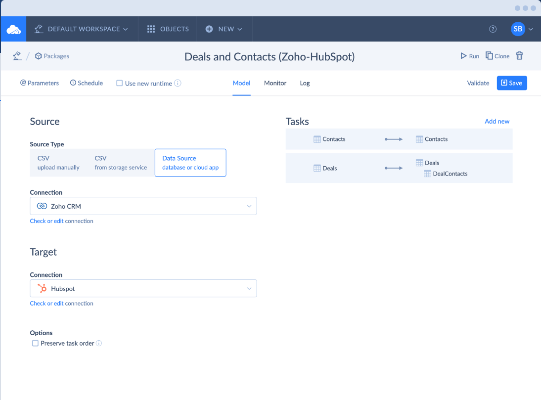 Datenintegration in Skyvia