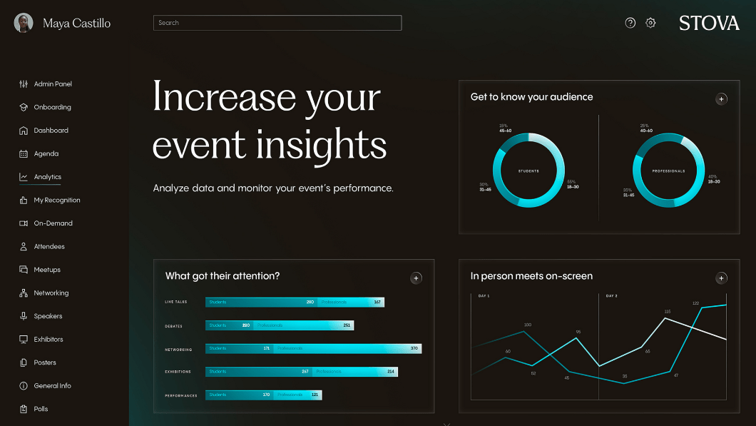 Stova event management crm example